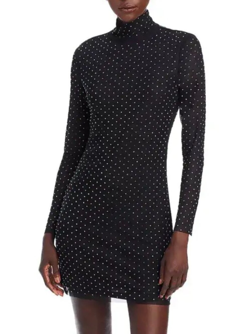 NWOT Aqua Rhinestone Studded Mini Dress. Size M